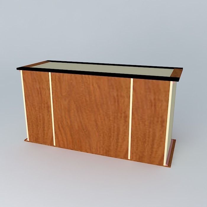 TV Stand Free 3D model_1