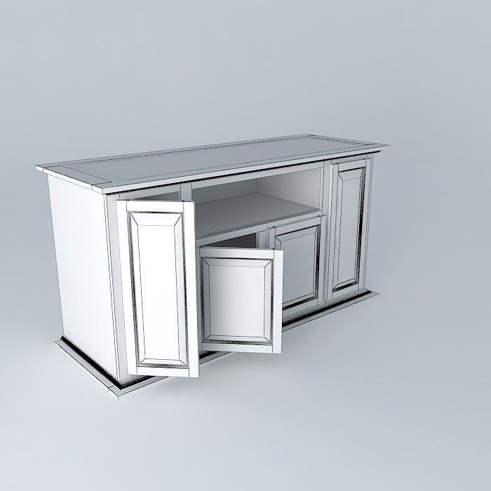 TV Stand Free 3D model_3