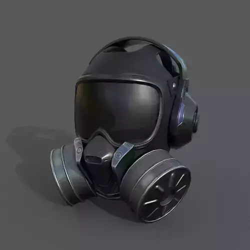 Gas mask helmet 3d model  scifi  Low-poly 3D model