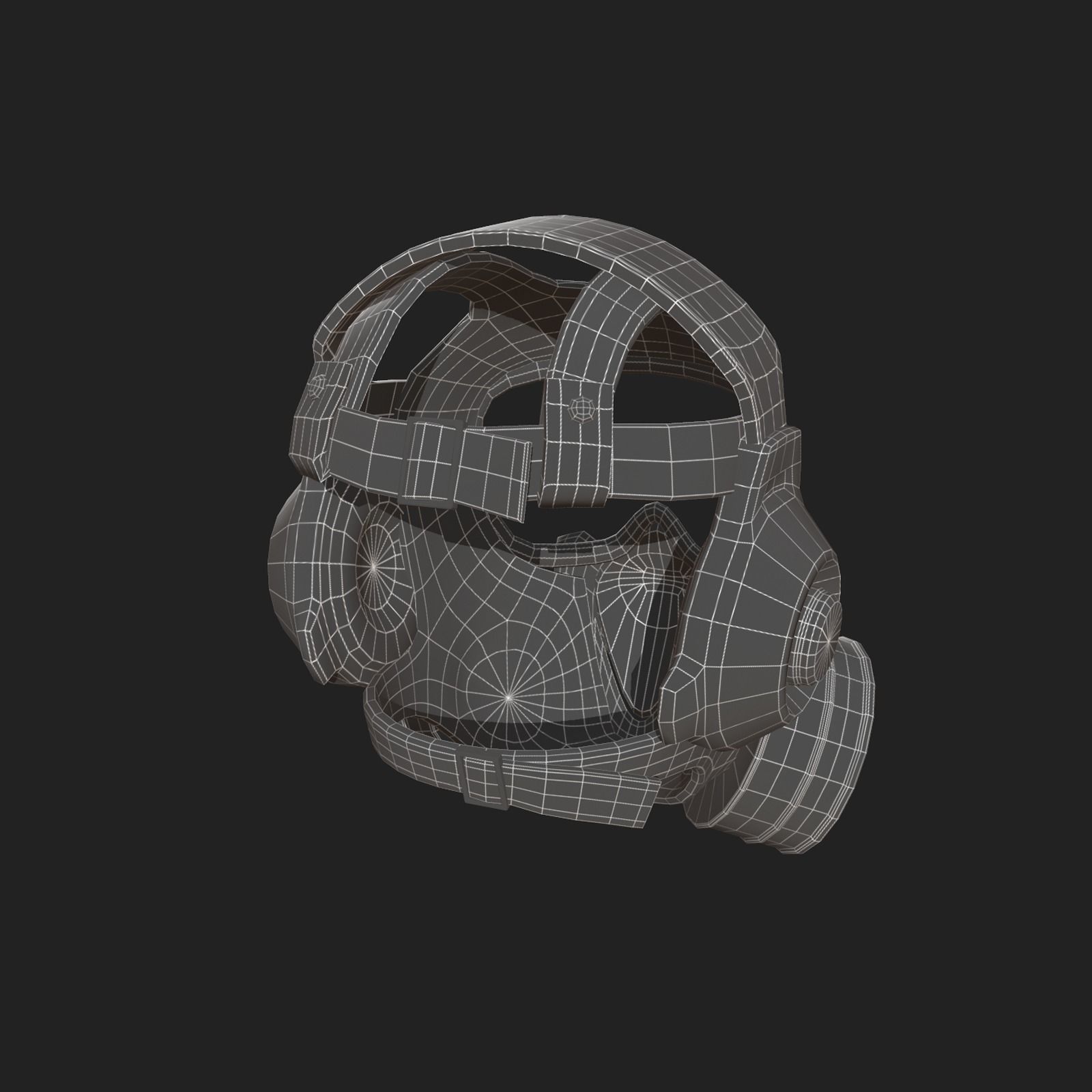 Gas mask helmet 3d model  scifi  Low-poly 3D model_8