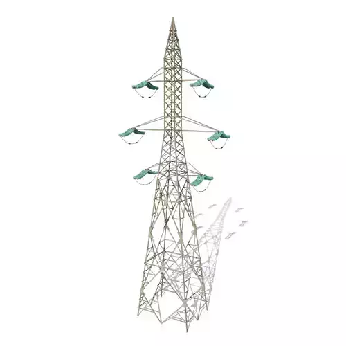 Electricity Pole 7 Low-poly 3D model