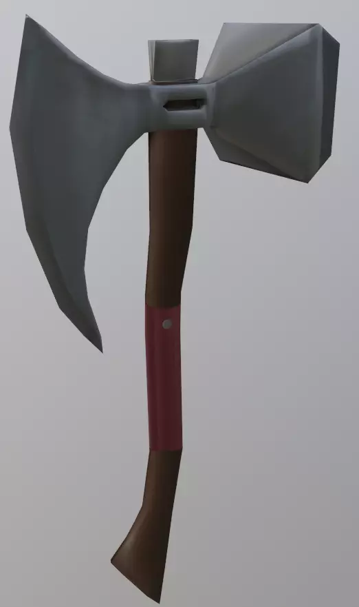 Axe-Hammer Low-poly axe Low-poly 3D model_0