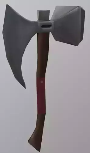 Axe-Hammer Low-poly axe
