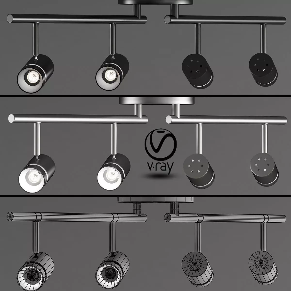 LED Track Lighting 3D model_0