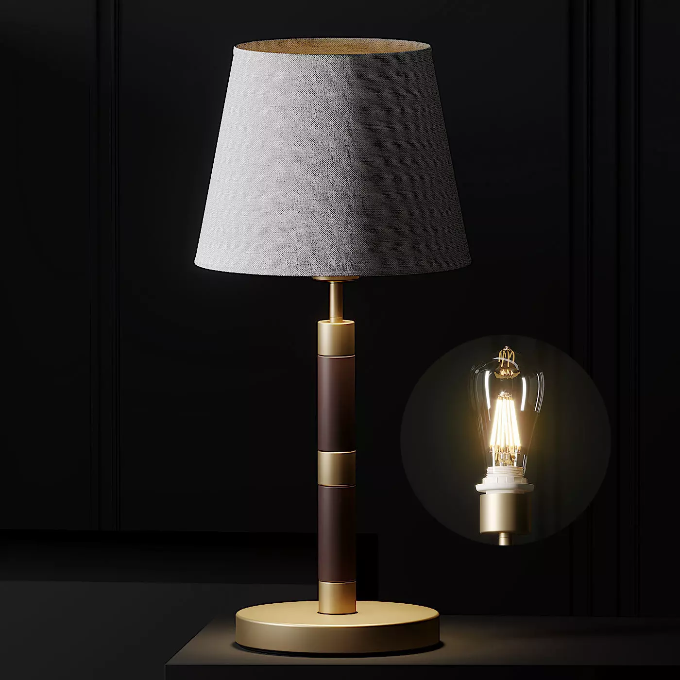 MLE HOTEL LIGHTING METROPOLITAN Table Lamp On-Off 3D model