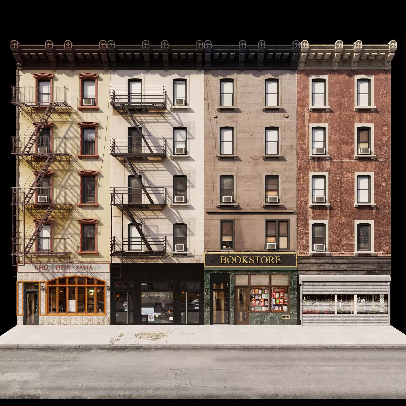 New York Facade 3D model_0