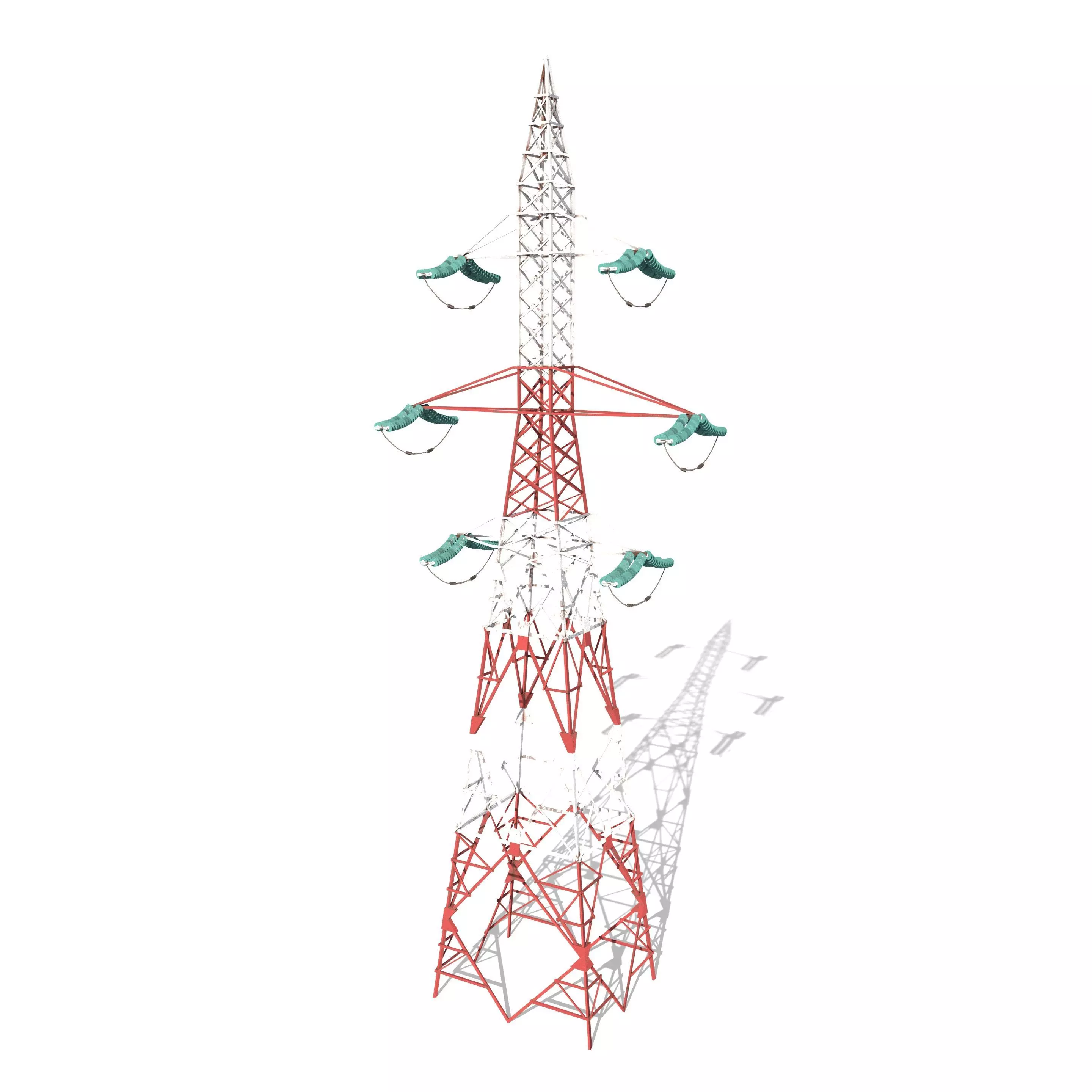 Electricity Pole 8 Low-poly 3D model_0