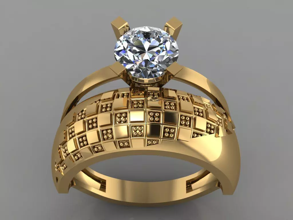 GC GOLD TW0131- Diamond ring 3D print model_0