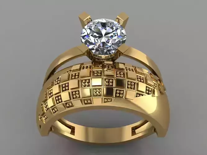 GC GOLD TW0131- Diamond ring 3D print model