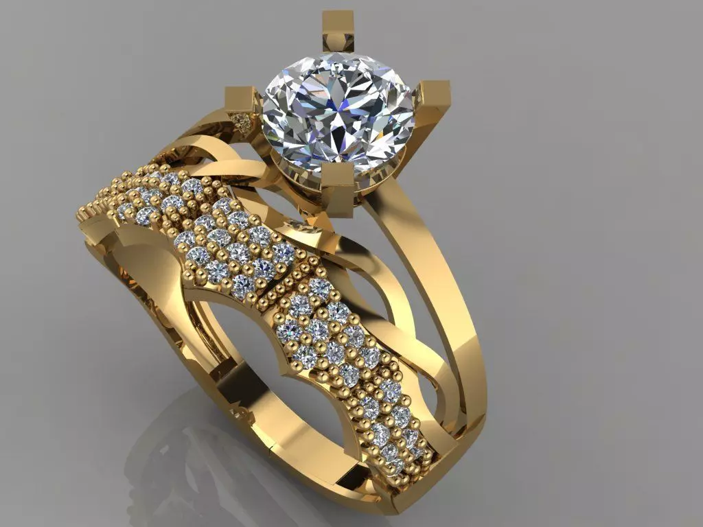 GC GOLD TW0132- Diamond ring 3D print model_0