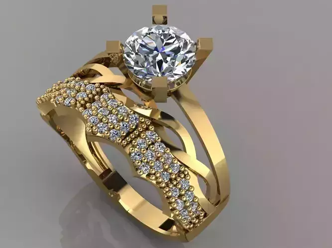 GC GOLD TW0132- Diamond ring 3D print model