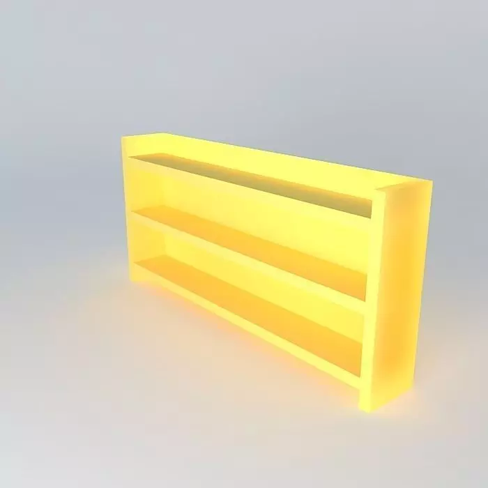 bookcase door-cd yellow Free 3D model_0