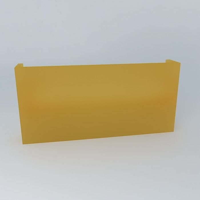 bookcase door-cd yellow Free 3D model_2