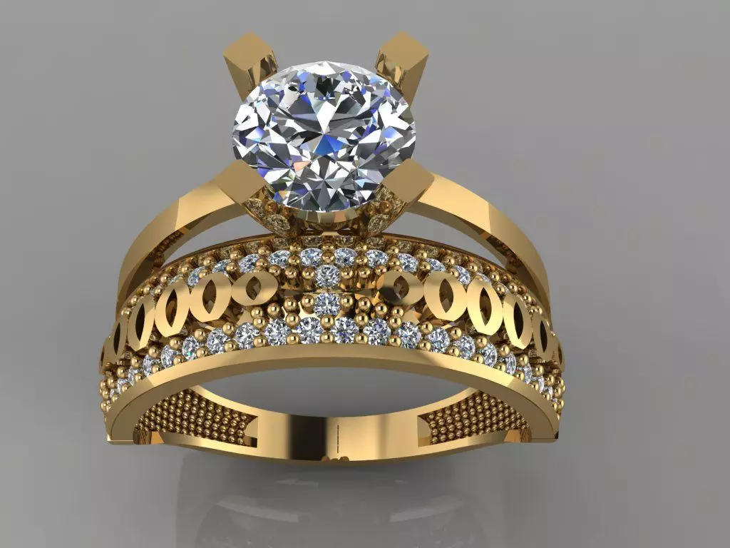 GC GOLD TW0134- Diamond ring 3D print model_0