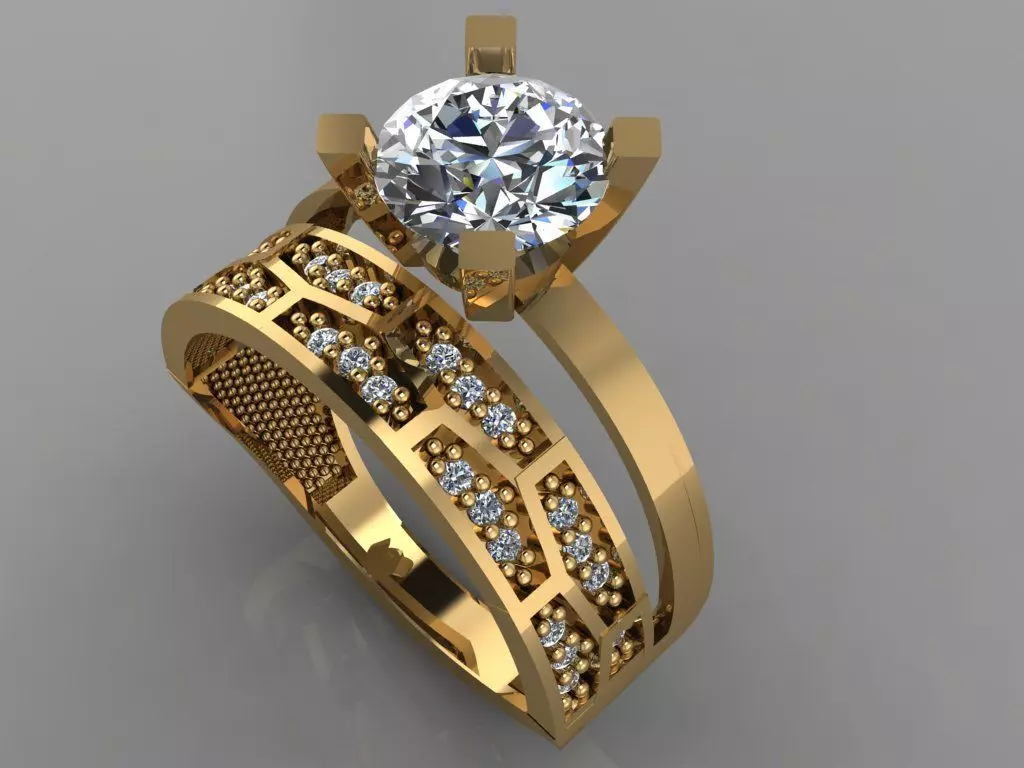 GC GOLD TW0135- Diamond ring 3D print model_0