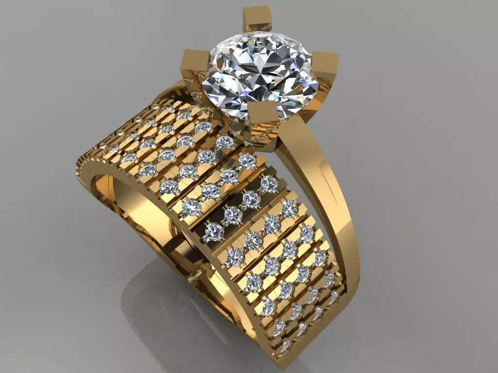 GC GOLD TW0136- Diamond ring 3D print model_0