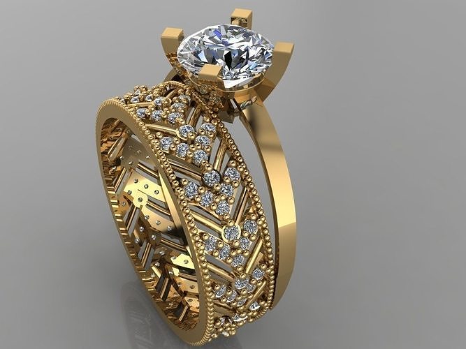 GC GOLD TW0137- Diamond ring 3D print model