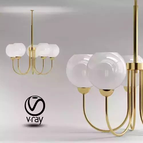 Carisa Collection 5 Light Vintage Gold Chandelier with Shade