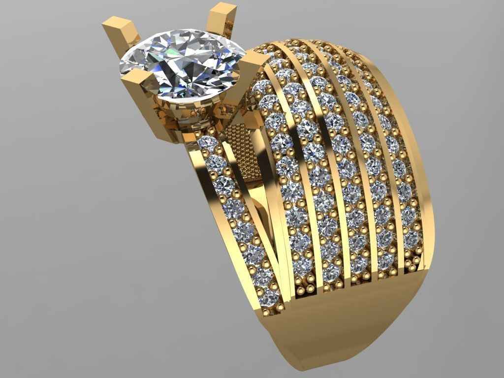 GC GOLD TW0139- Diamond ring 3D print model_3