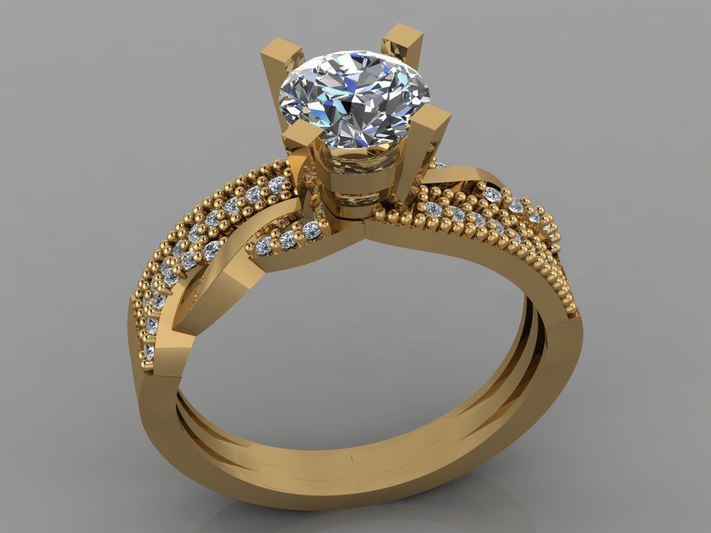 GC GOLD TW0140- Diamond ring 3D print model_1