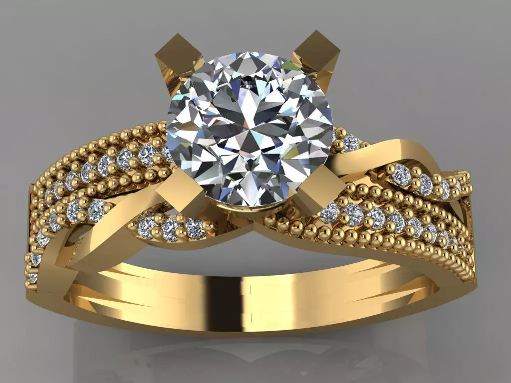 GC GOLD TW0140- Diamond ring 3D print model_0