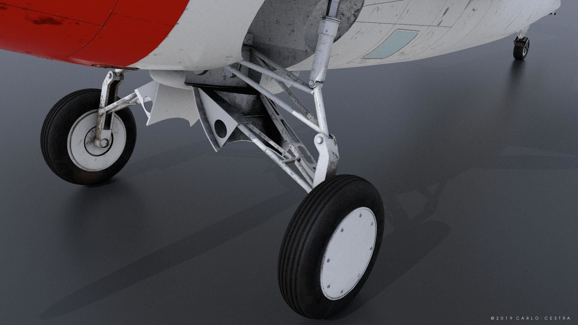 F4F-3 WILDCAT VF7 - 7F3 Low-poly 3D model_10