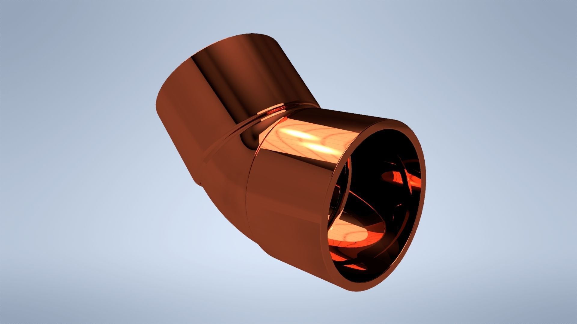 Copper Fittings and tubes compilation Low-poly 3D model_6