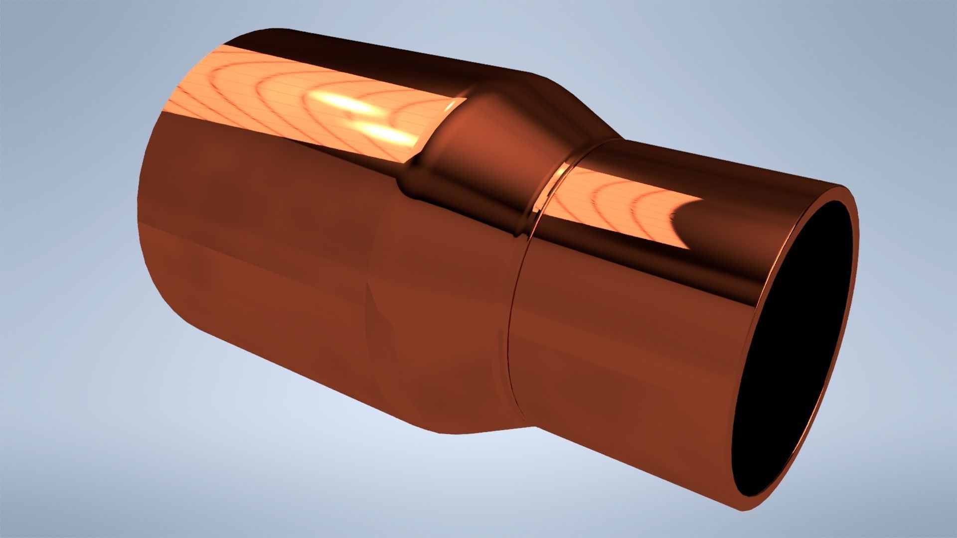 Copper Fittings and tubes compilation Low-poly 3D model_2