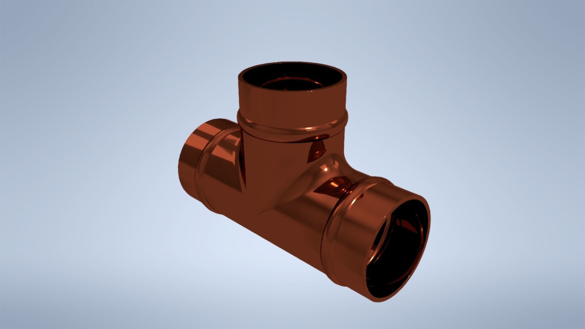 Copper Fittings and tubes compilation Low-poly 3D model_4