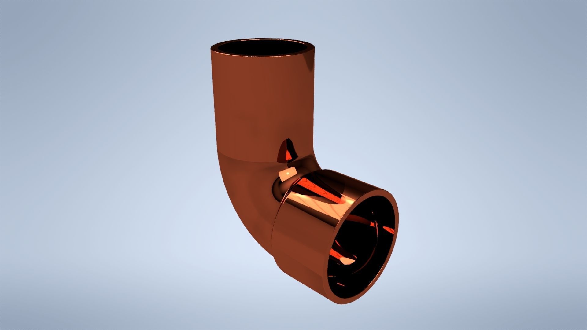 Copper Fittings and tubes compilation Low-poly 3D model_8