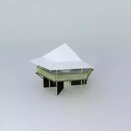 Bamboo house Free 3D model