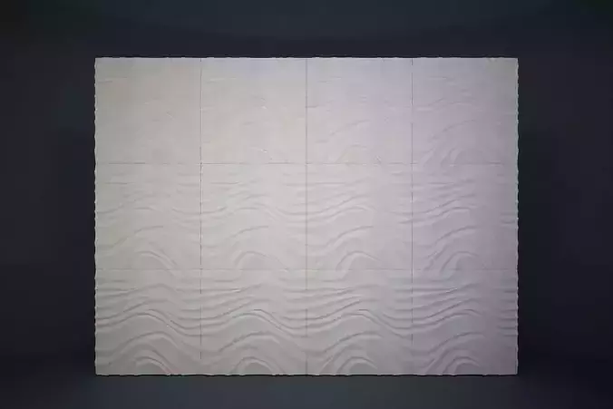 01 GESSO PATTERN 3D WALL Low-poly 3D model
