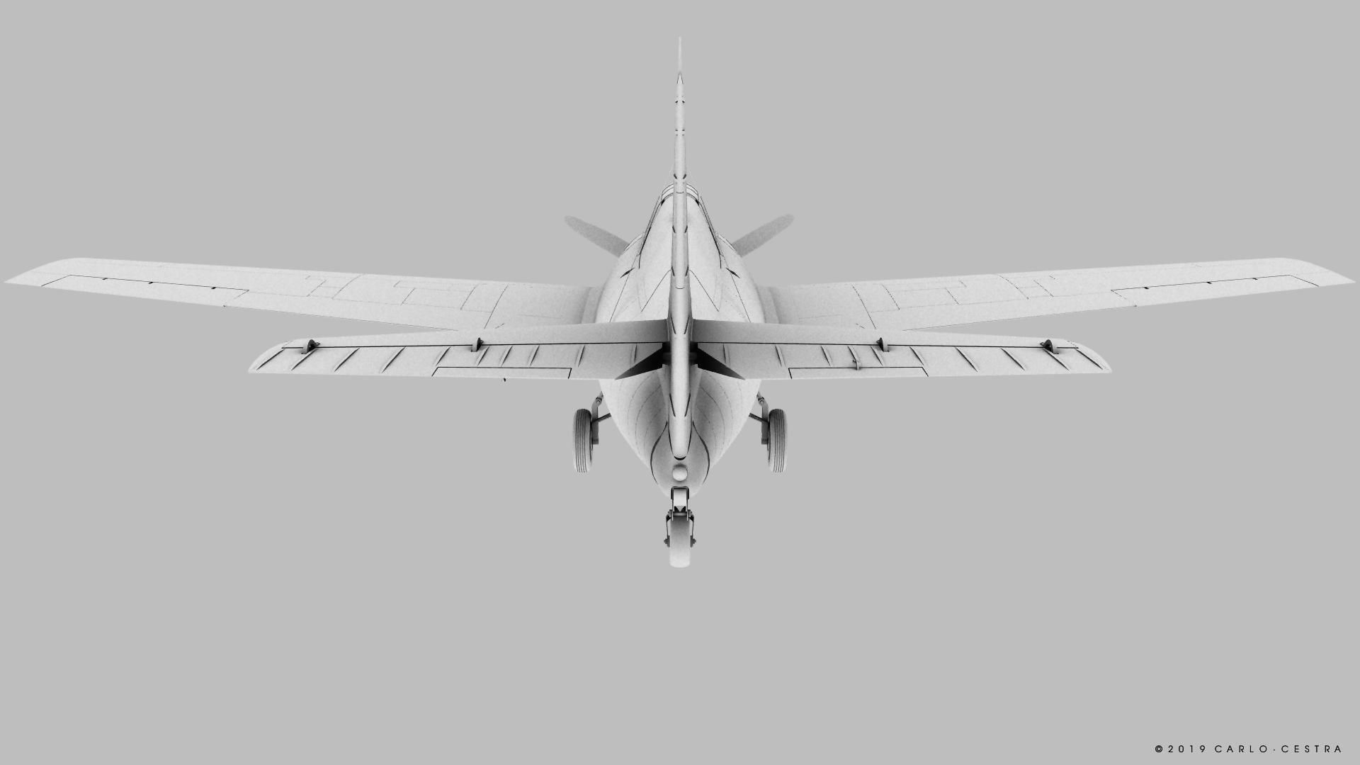 F4F-3 WILDCAT VF41 - 41F7 Low-poly 3D model_33