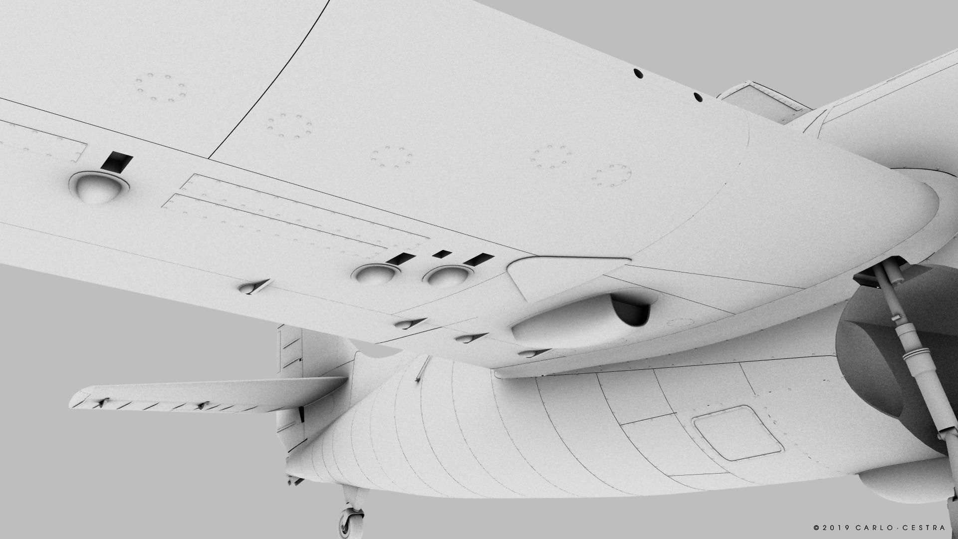 F4F-3 WILDCAT VF41 - 41F7 Low-poly 3D model_48