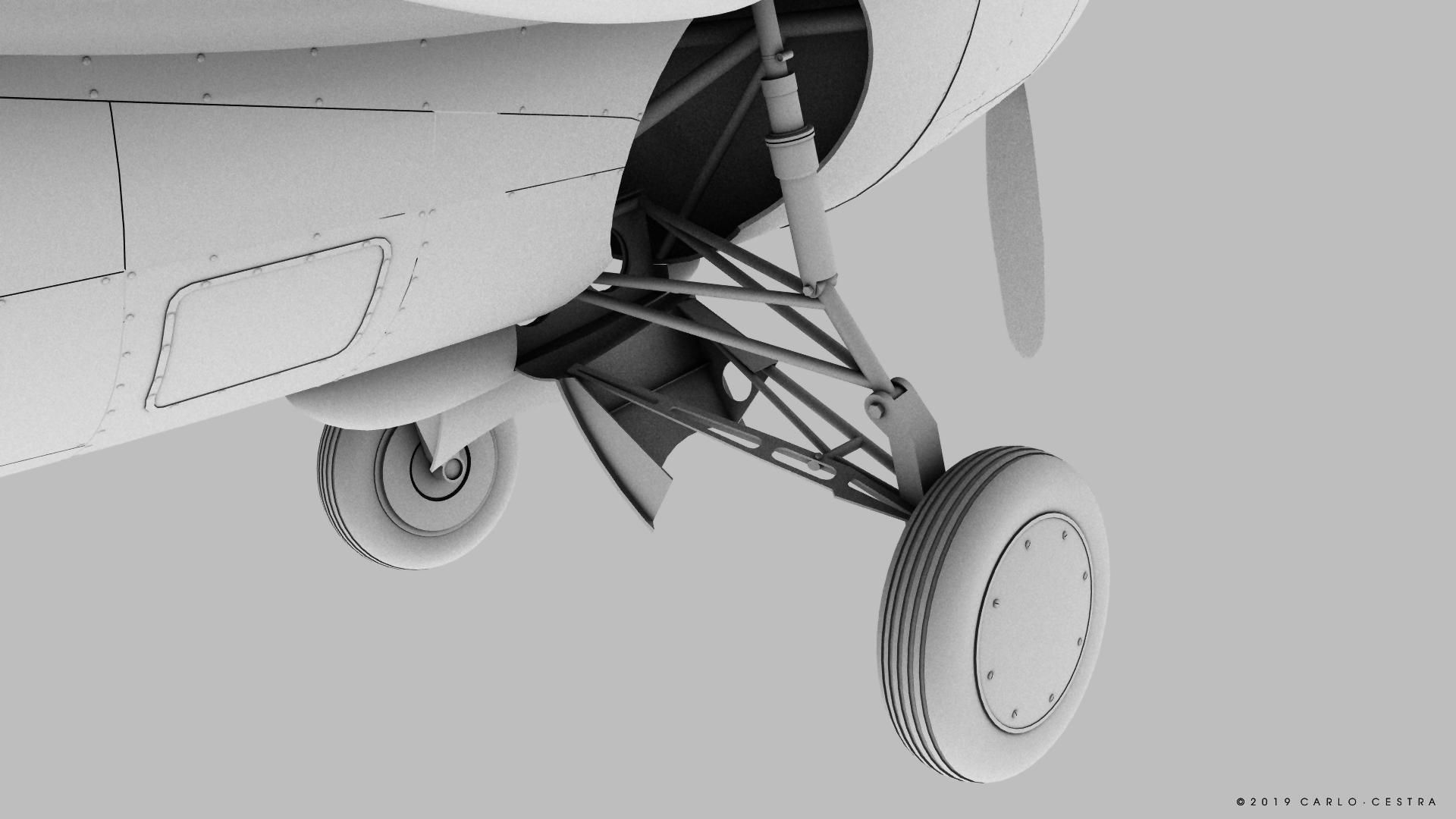 F4F-3 WILDCAT VF41 - 41F7 Low-poly 3D model_50