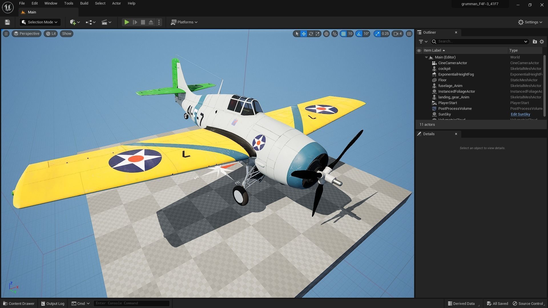 F4F-3 WILDCAT VF41 - 41F7 Low-poly 3D model_23
