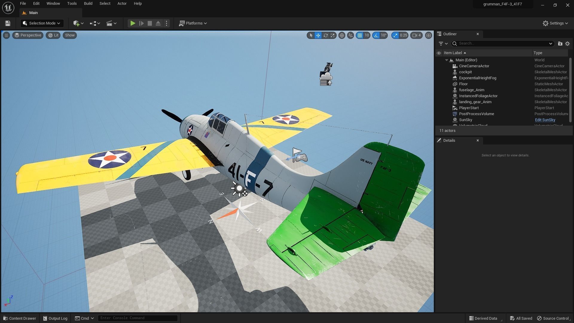 F4F-3 WILDCAT VF41 - 41F7 Low-poly 3D model_24