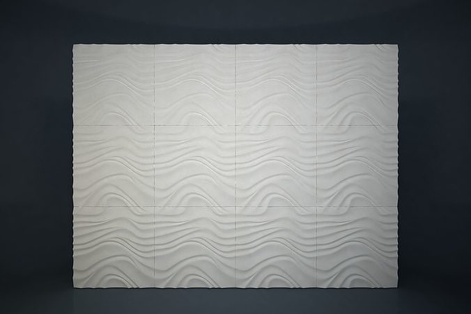 03 GESSO PATTERN 3D WALL Low-poly 3D model