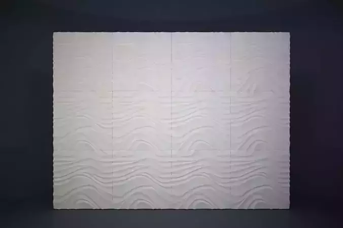 03 GESSO PATTERN 3D WALL Low-poly 3D model