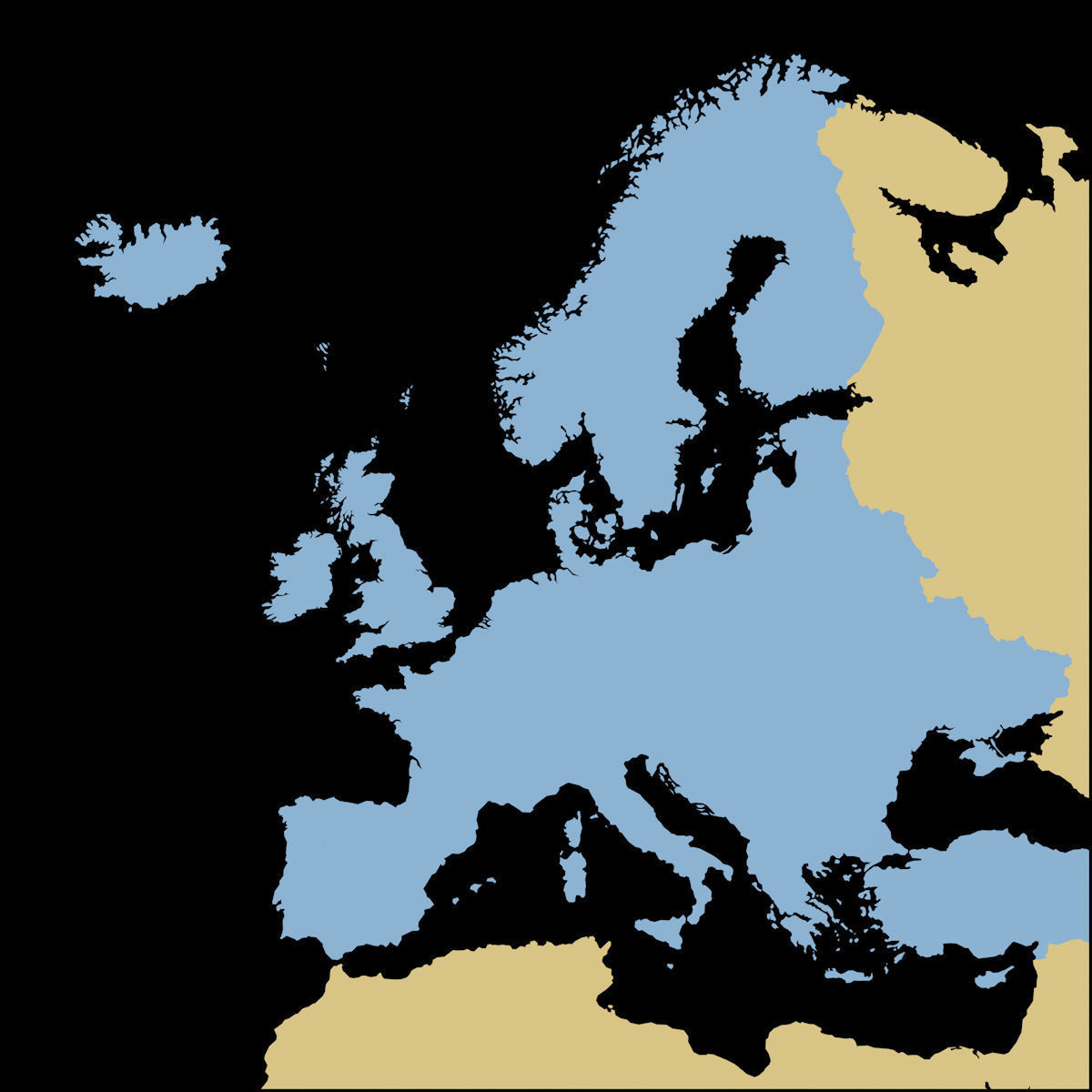 Europe Map 3D with borders and names 3D model_10