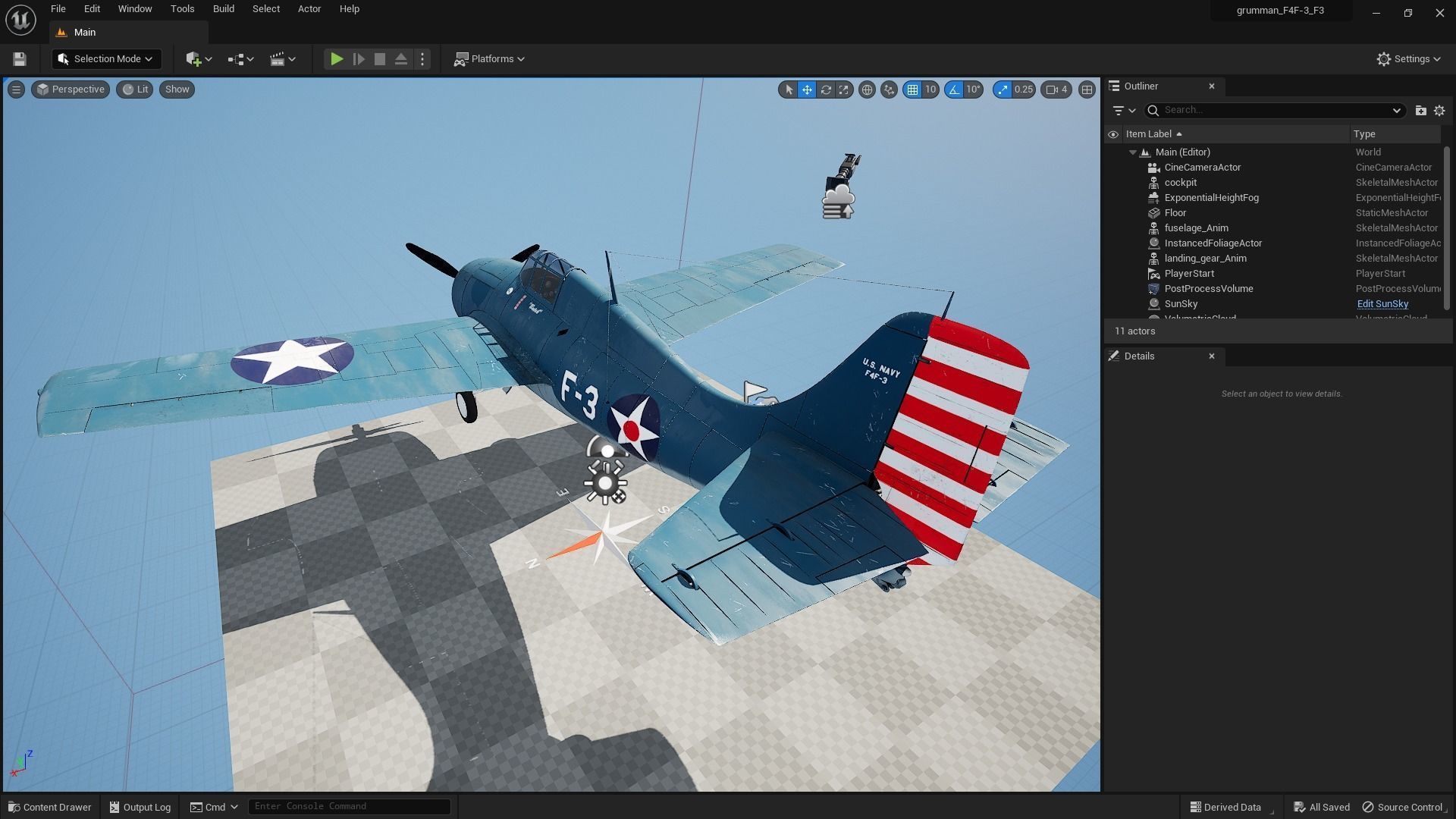 F4F-3 WILDCAT F3 -Butch- Low-poly 3D model_24