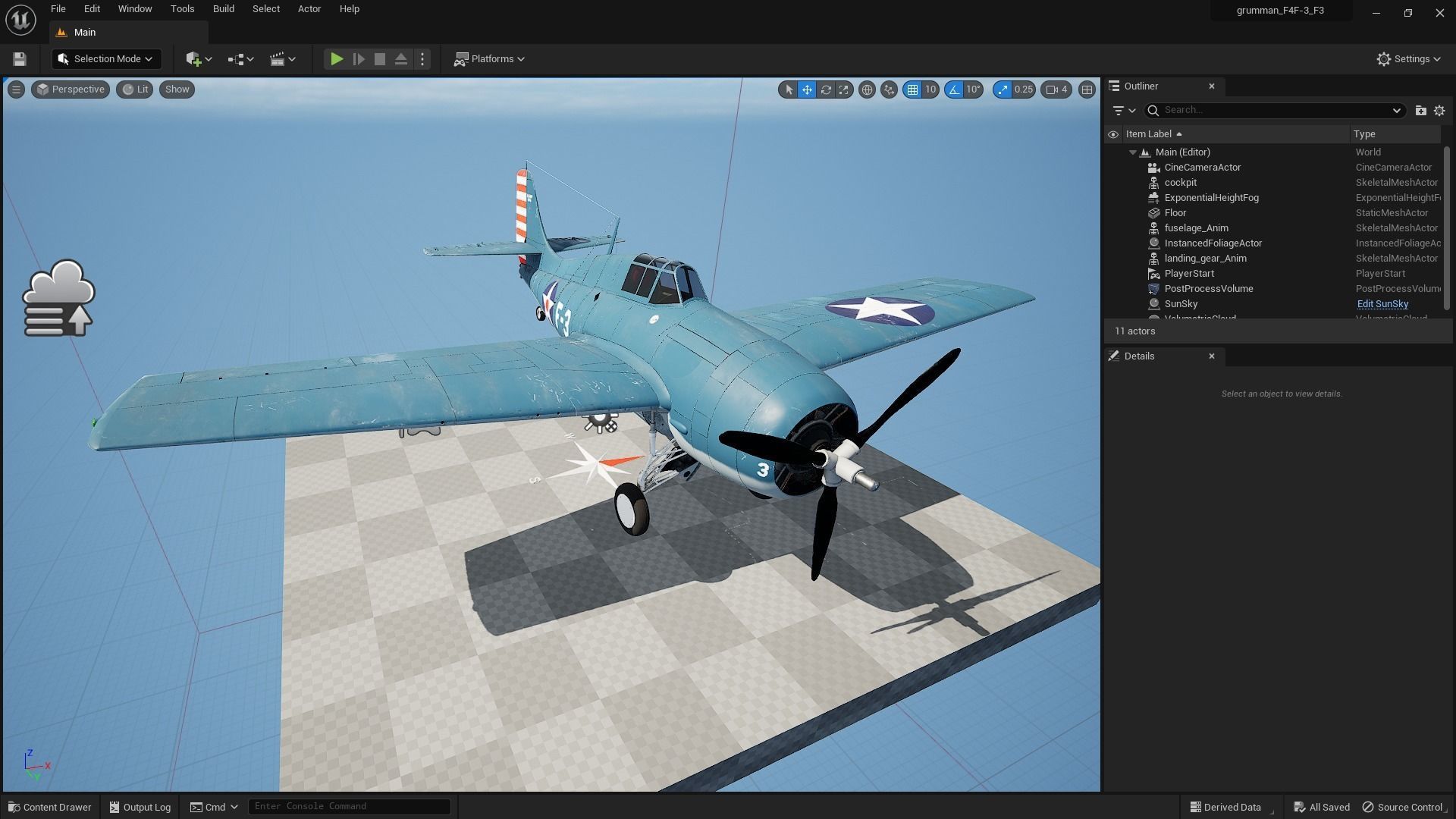 F4F-3 WILDCAT F3 -Butch- Low-poly 3D model_23