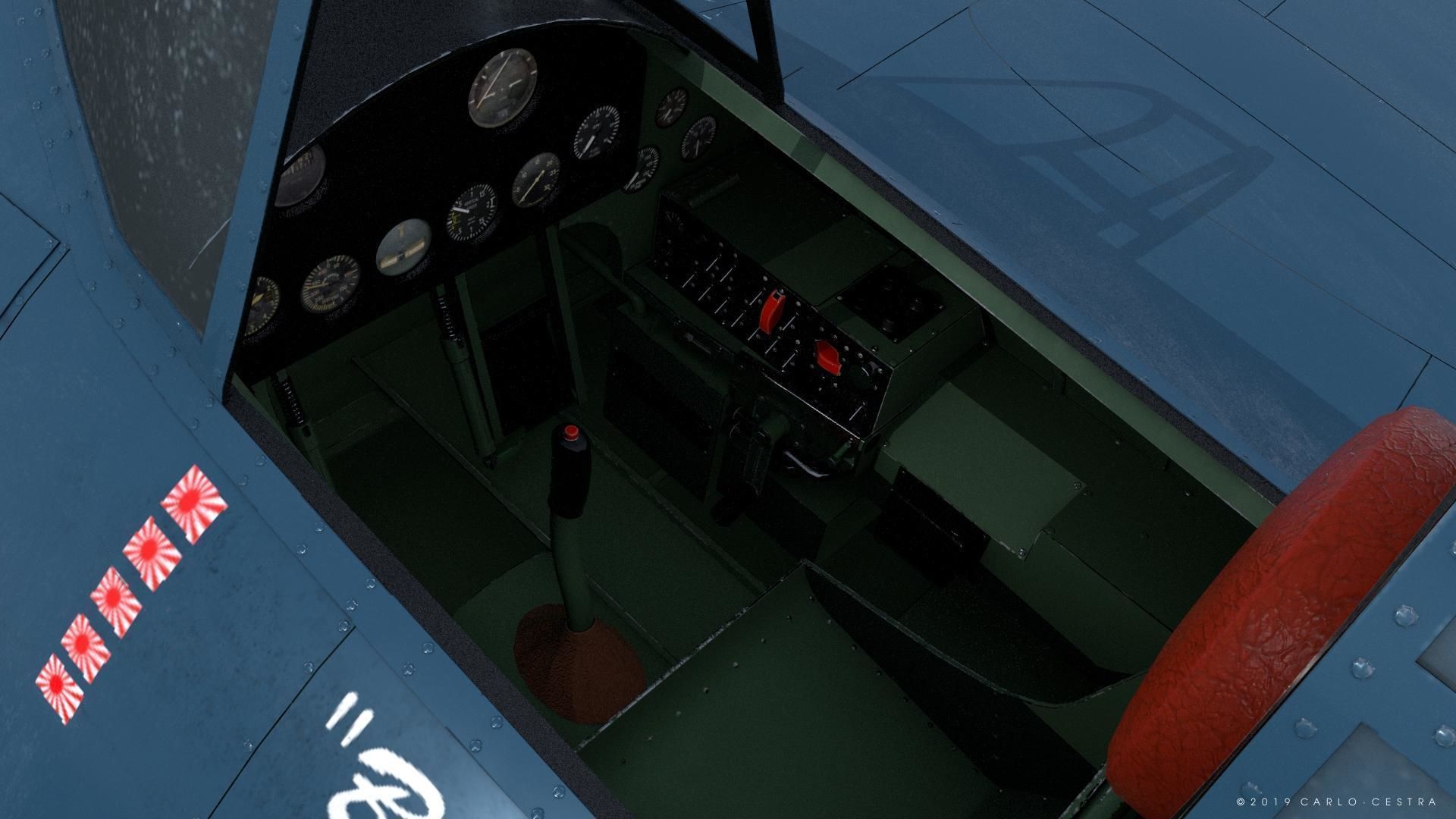 F4F-3 WILDCAT F3 -Butch- Low-poly 3D model_19