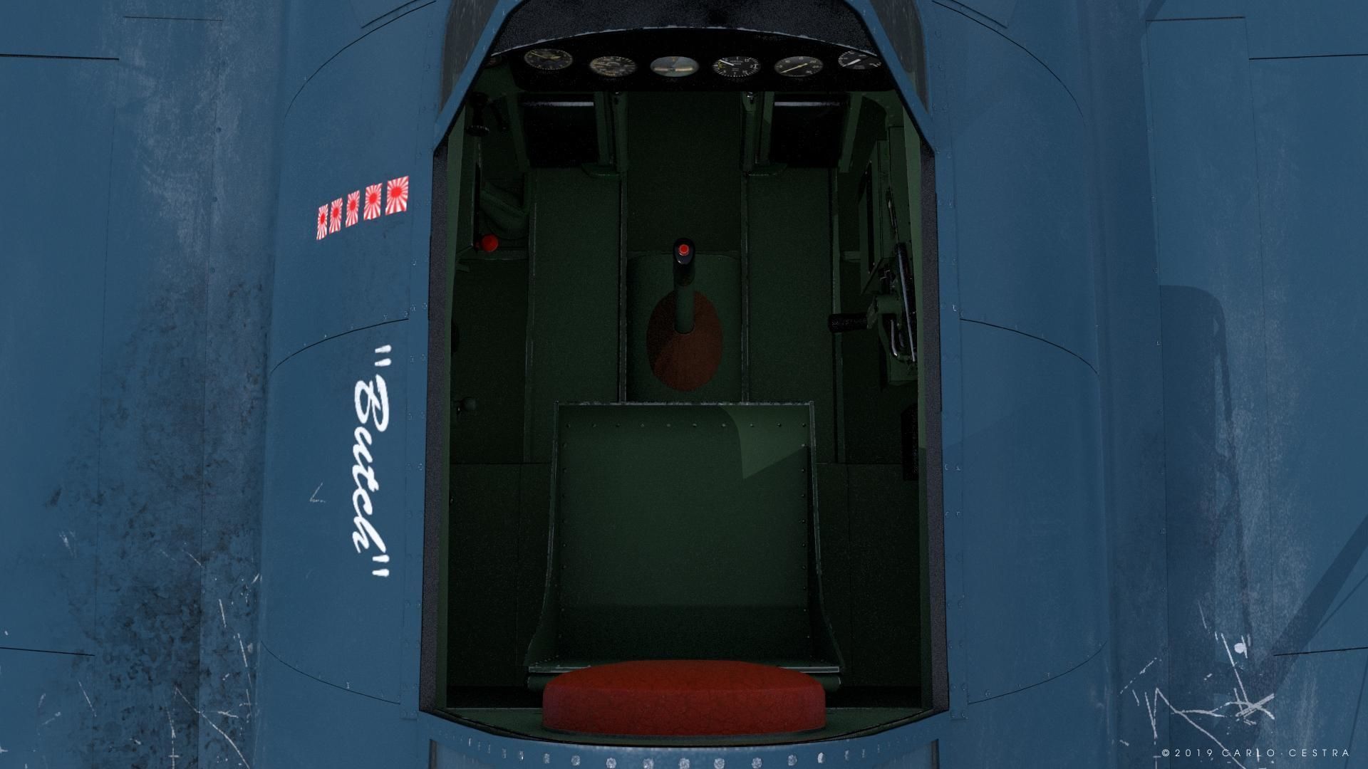 F4F-3 WILDCAT F3 -Butch- Low-poly 3D model_20