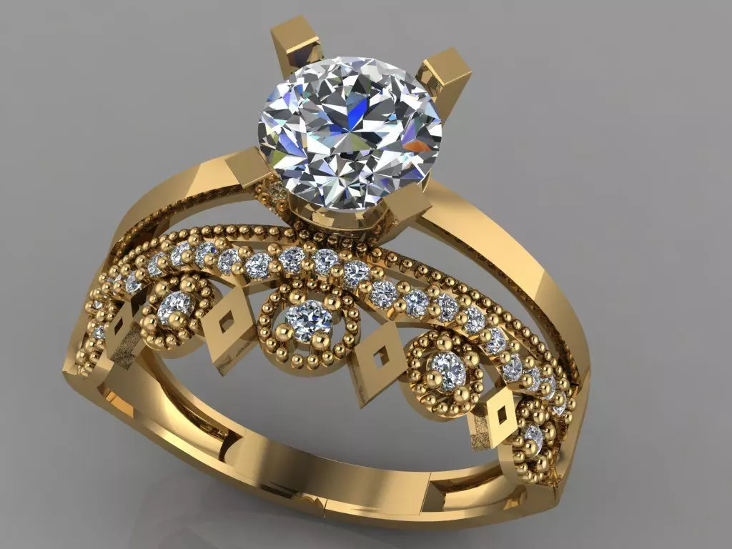 GC GOLD TW0141- Diamond ring 3D print model_0