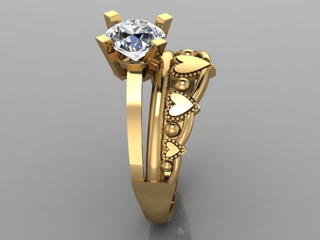 GC GOLD TW0142- Diamond ring 3D print model_3