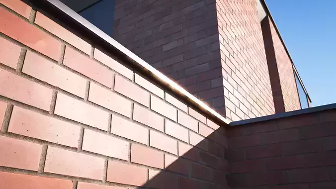 Red shiny brick wall texture