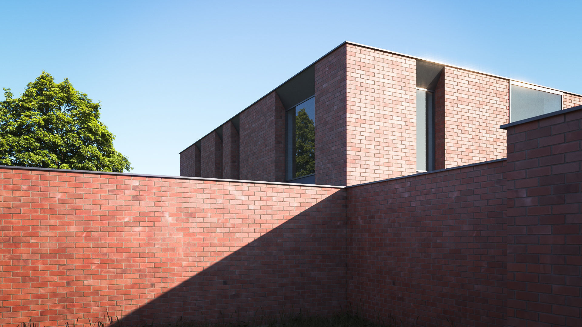 Red shiny brick wall texture Texture_1
