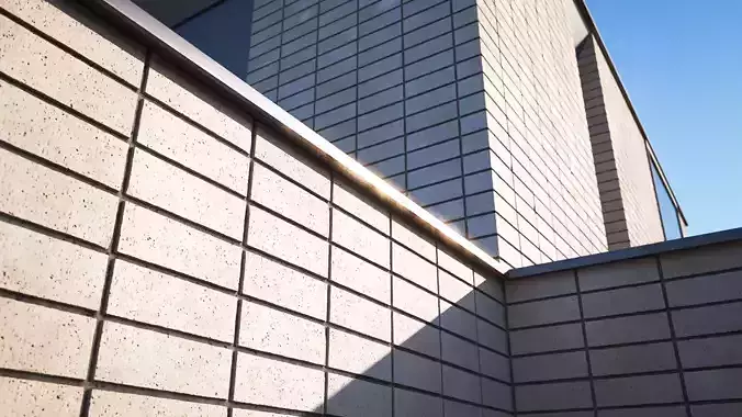 Classic stacked white brick wall texture