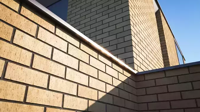 Yellow australian brick wall texture